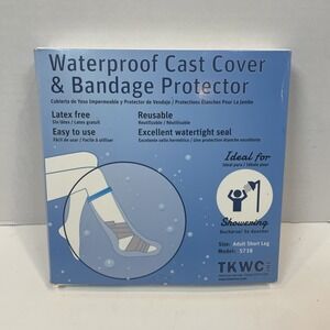 Waterproof‎ Cast Cover Adult Short Leg Bandage Protector Latex Free Reusable